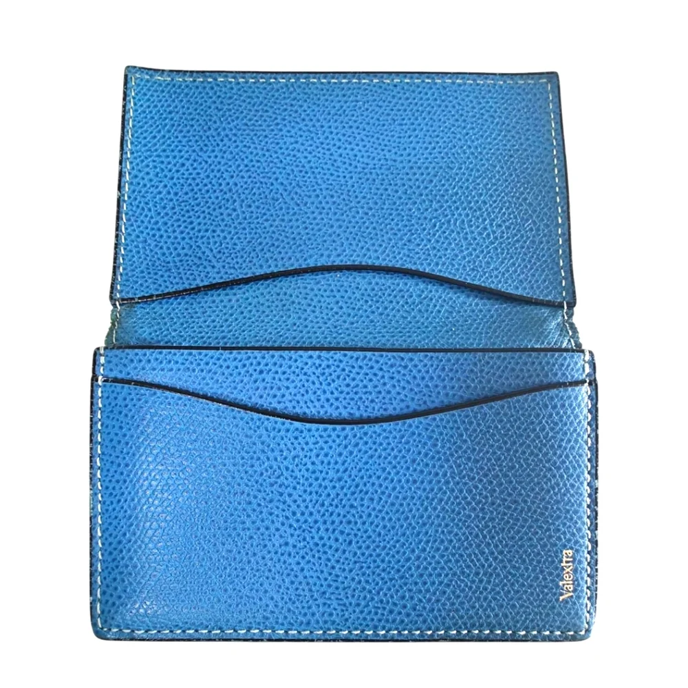 Valextra Onda Card Case In Cobalt Blue - Picture 3 of 13